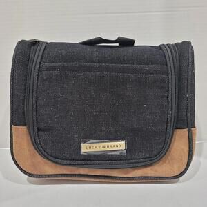 Lucky Brand Toiletry Travel Bag NWT Denim Black